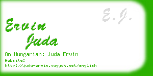 ervin juda business card